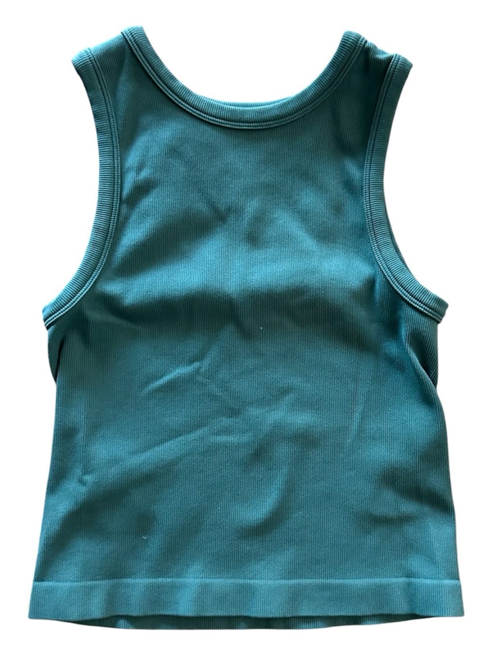 Women’s Teal Ribbed Tank Top - Sleeveless Stretch